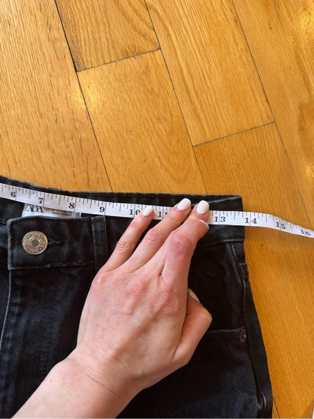 Zara washed black wide leg ripped jeans - Picture 5 of 9